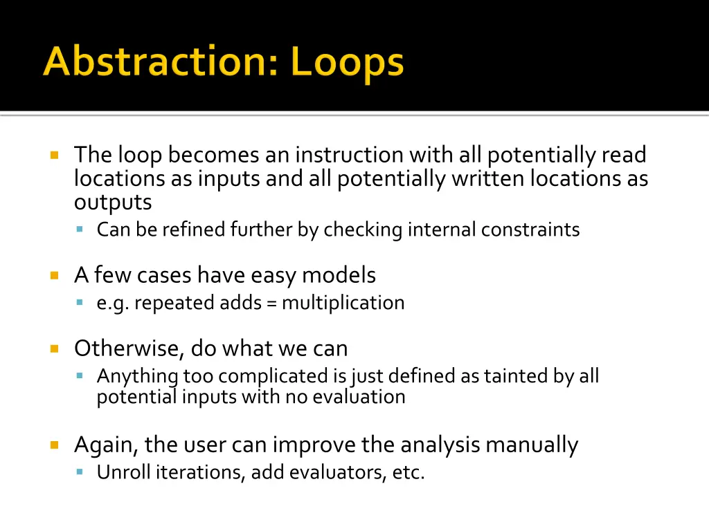 the loop becomes an instruction with