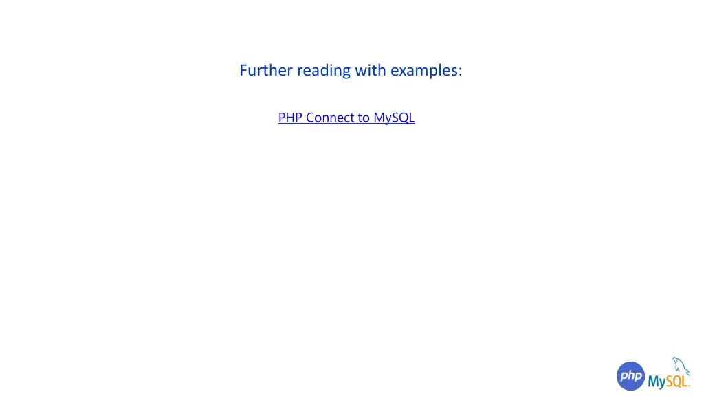 further reading with examples
