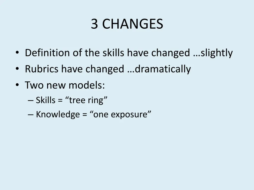 3 changes