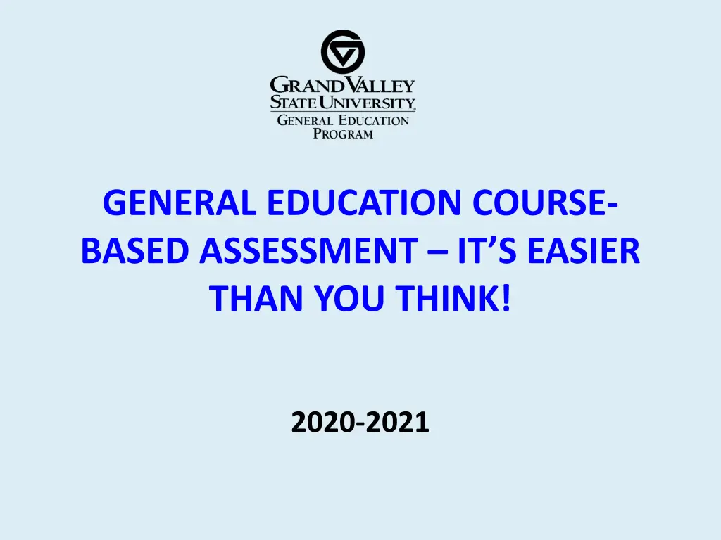general education course based assessment