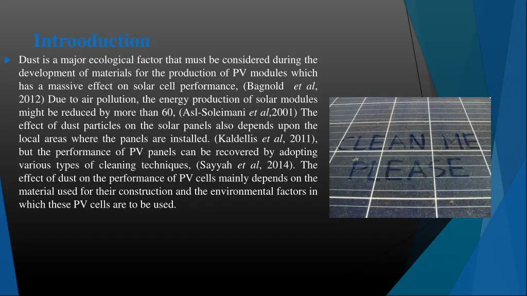 introoduction dust is a major ecological factor