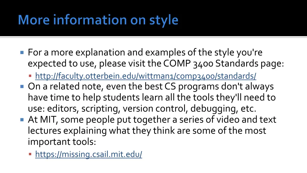 for a more explanation and examples of the style