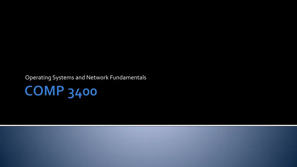 operating systems and network fundamentals