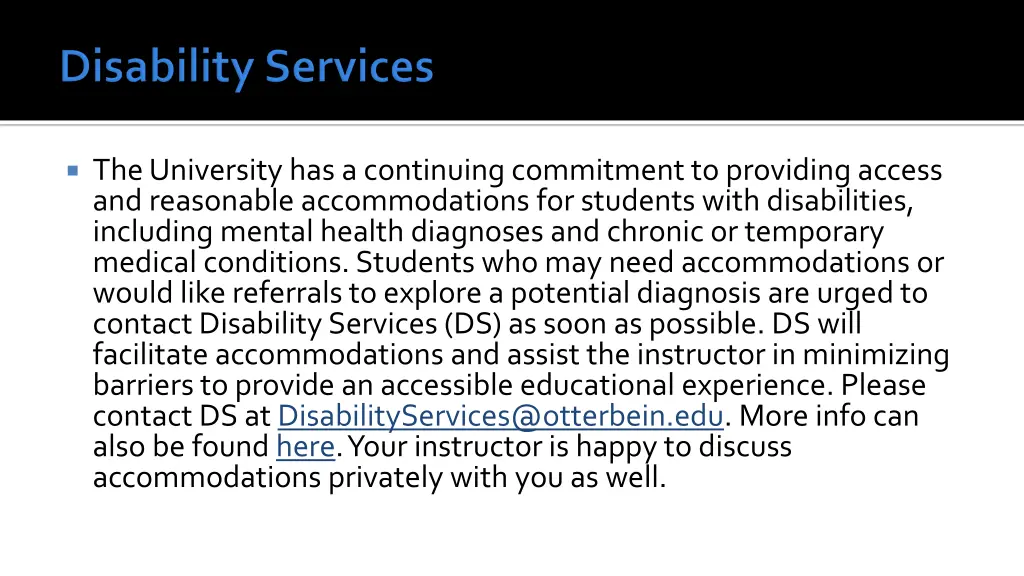 the university has a continuing commitment