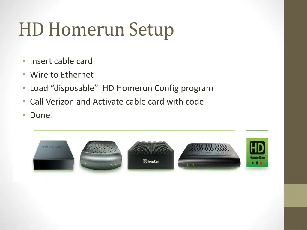 hd homerun setup