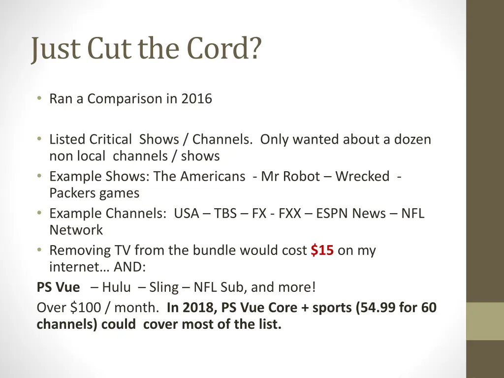 just cut the cord