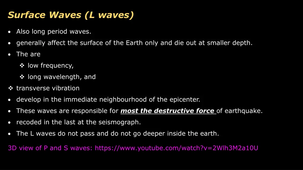 surface waves l waves