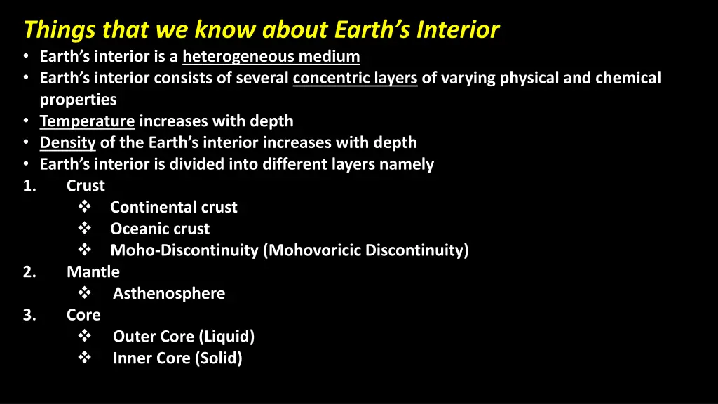 things that we know about earth s interior earth