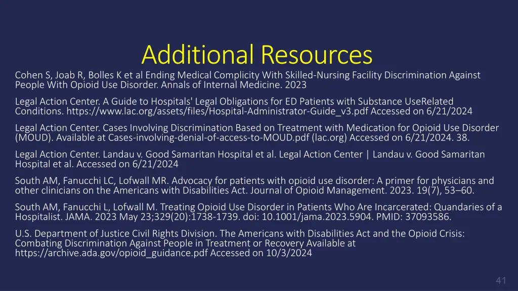 additional resources