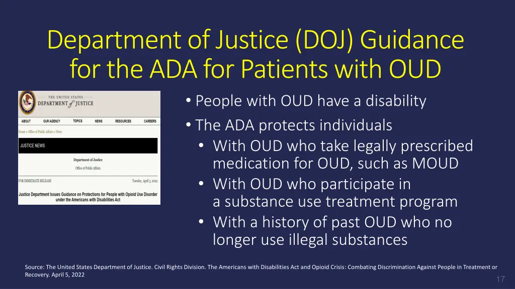 department of justice doj guidance