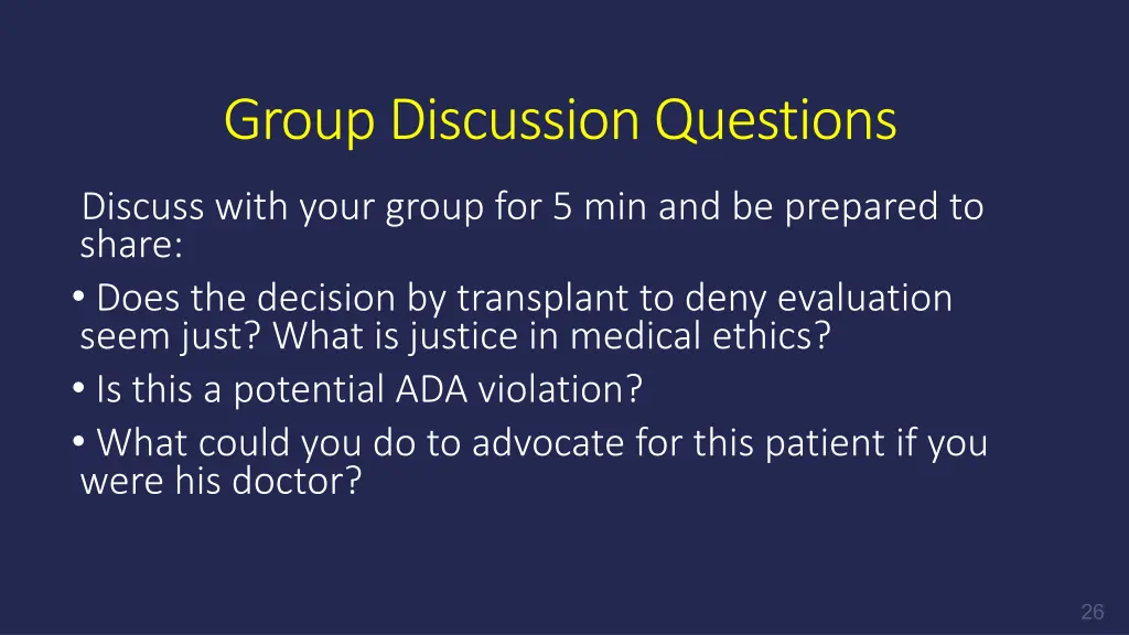 group discussion questions