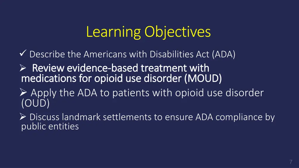 learning objectives 2