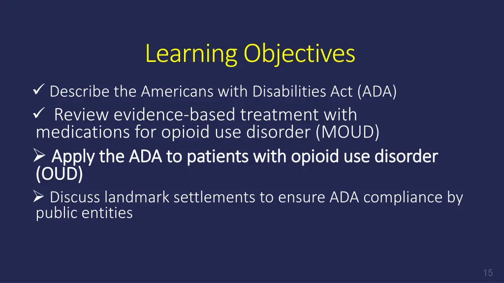learning objectives 3