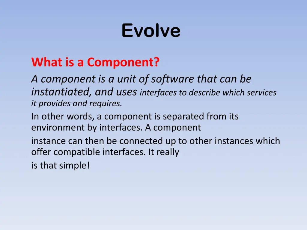 evolve