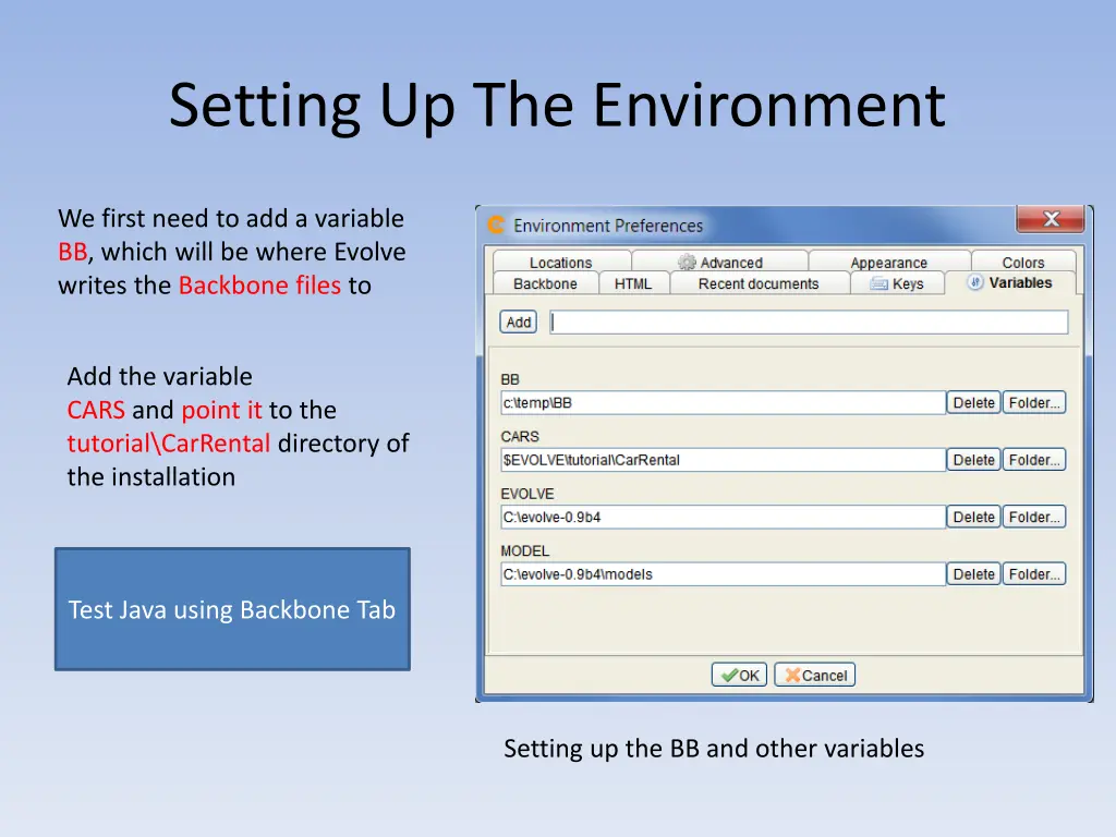 setting up the environment 1