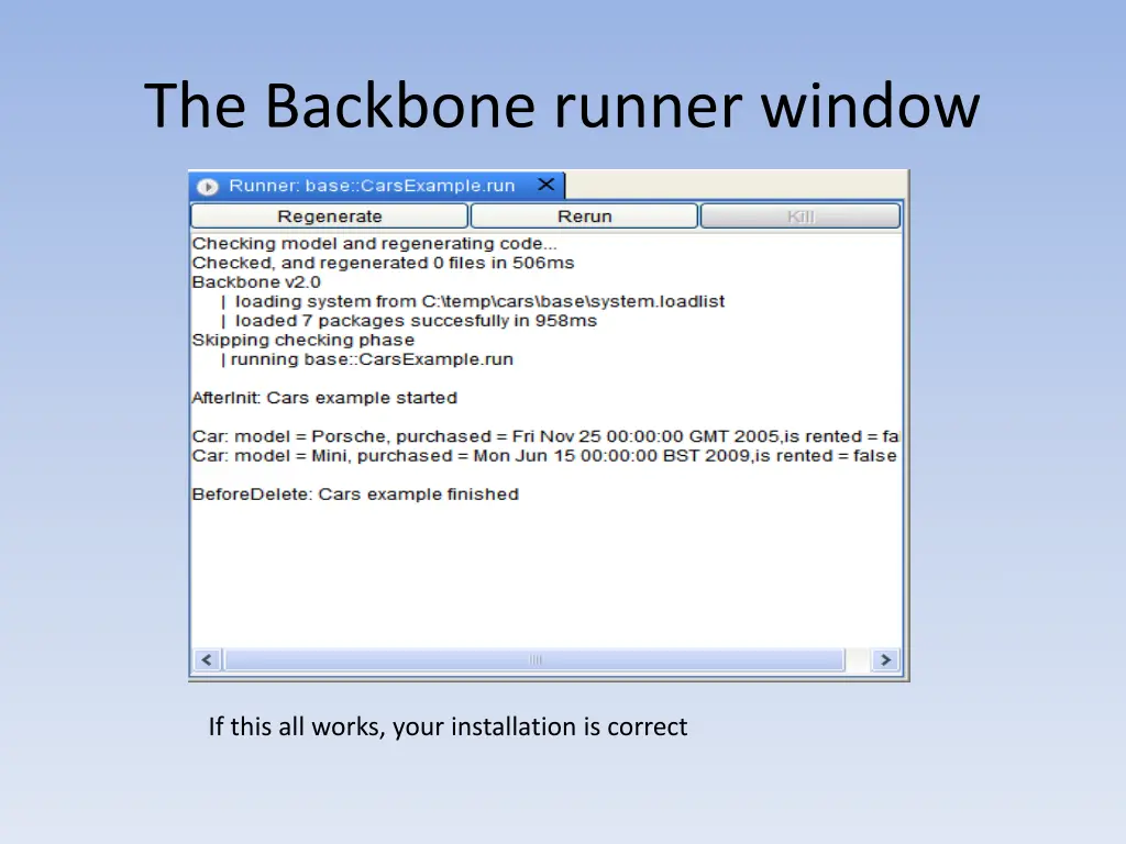 the backbone runner window