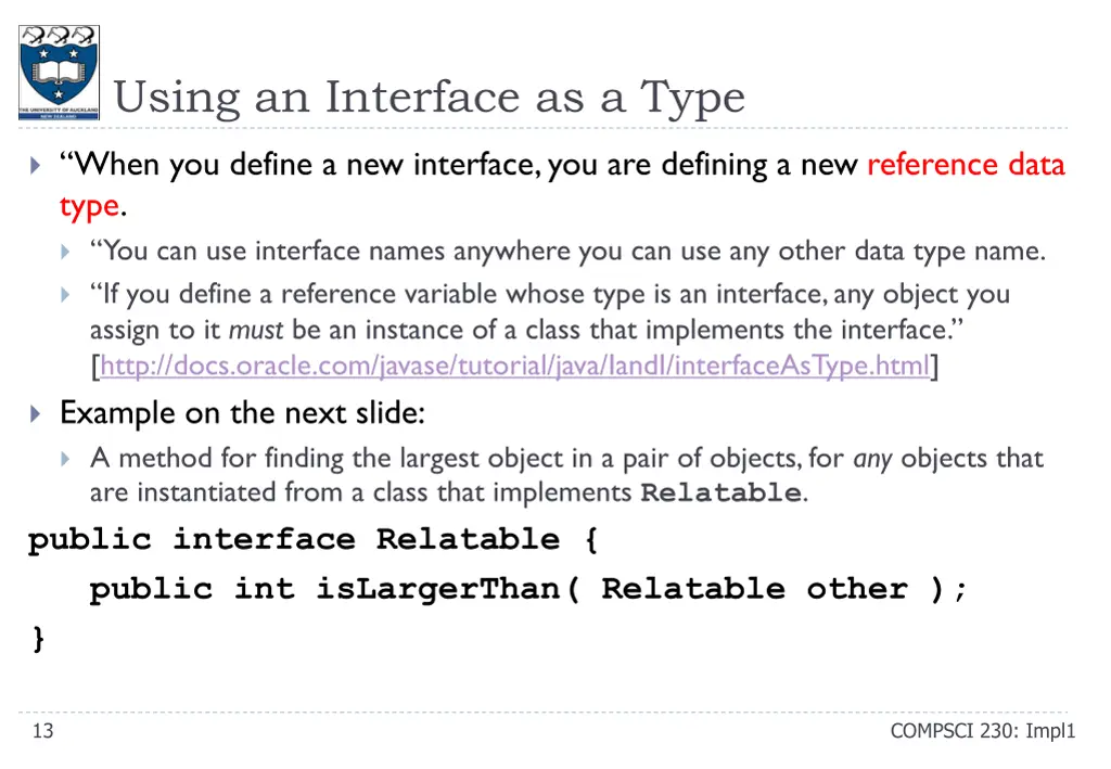 using an interface as a type