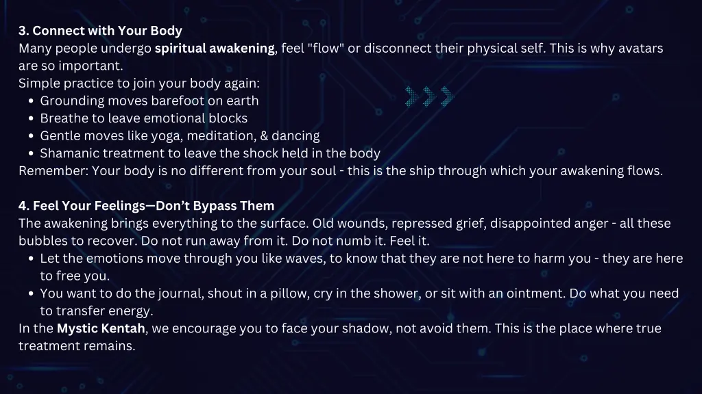 3 connect with your body many people undergo