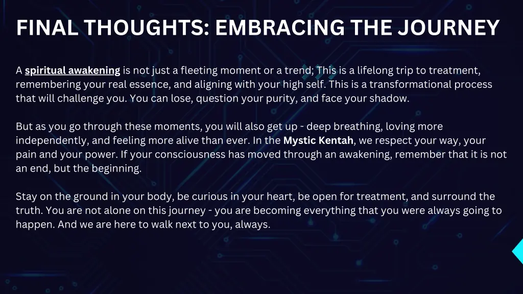 final thoughts embracing the journey