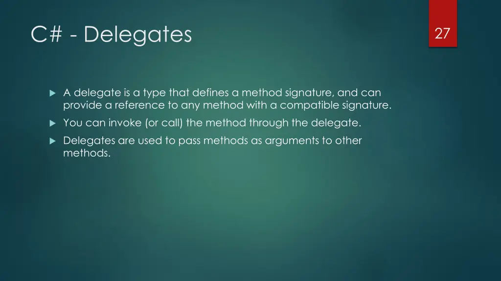 c delegates