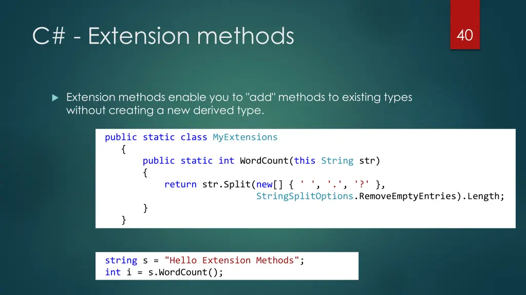 c extension methods