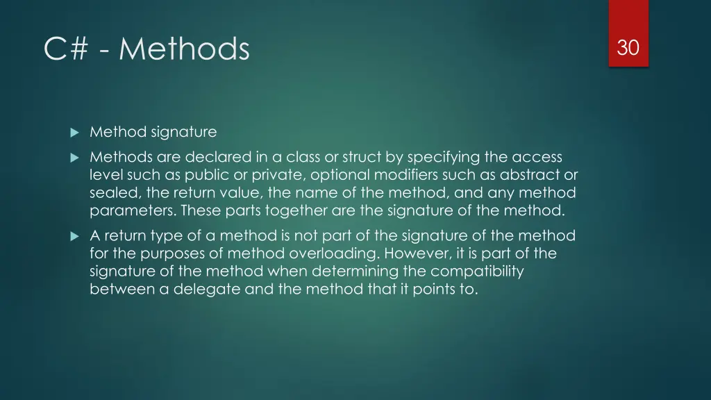 c methods 1