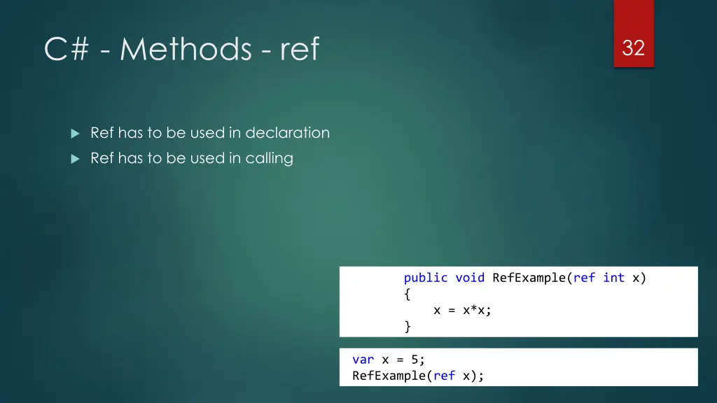 c methods ref