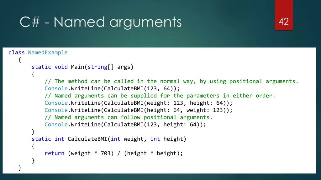 c named arguments 1