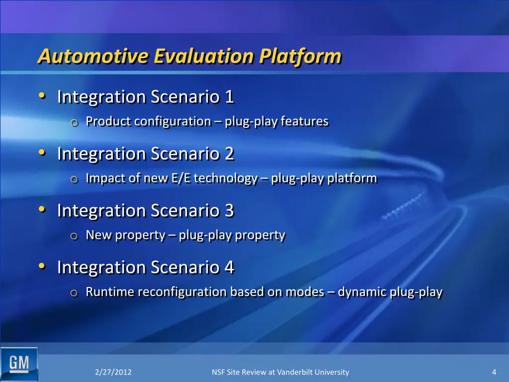 automotive evaluation platform