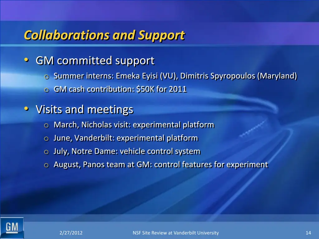 collaborations and support