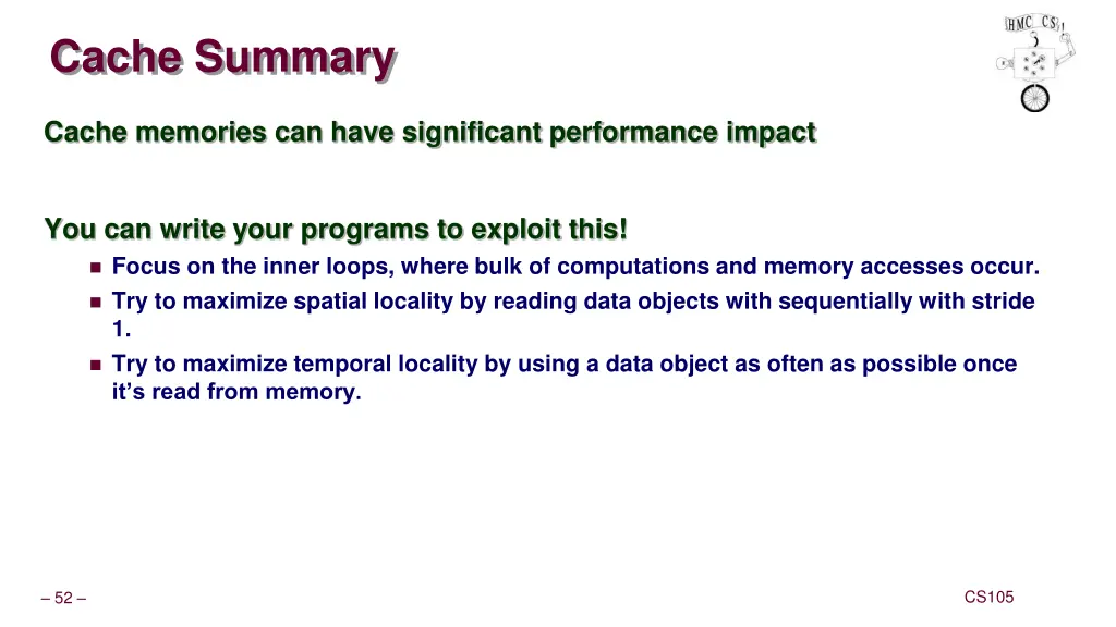 cache summary