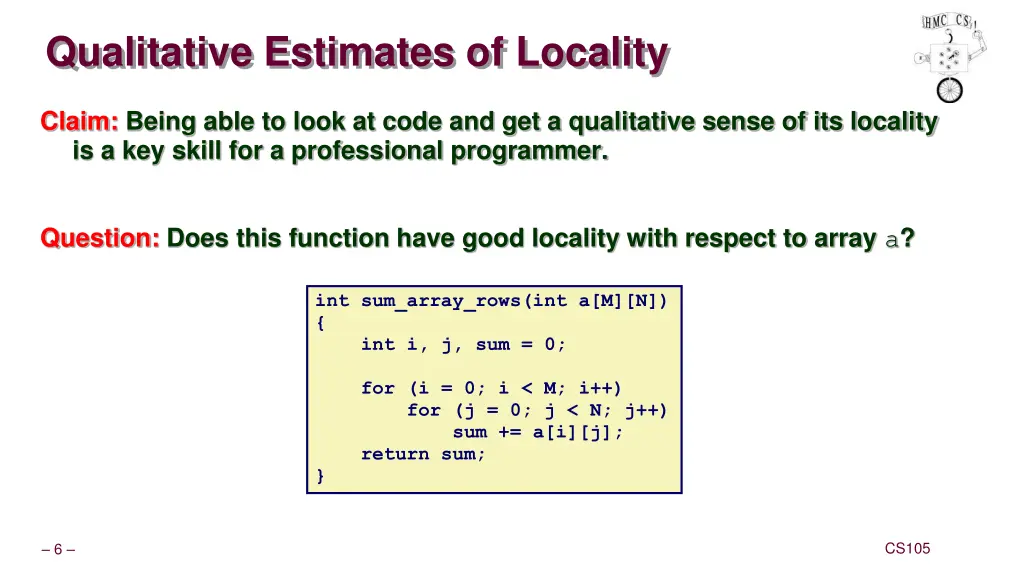 qualitative estimates of locality