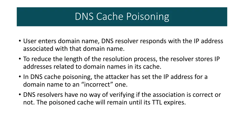 dns cache poisoning