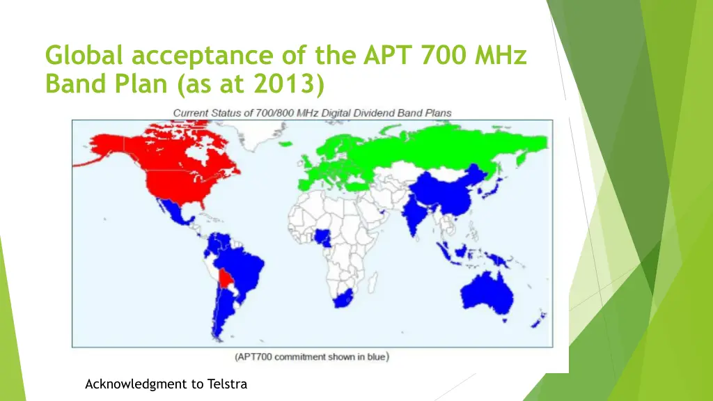 global acceptance of the apt 700 mhz band plan