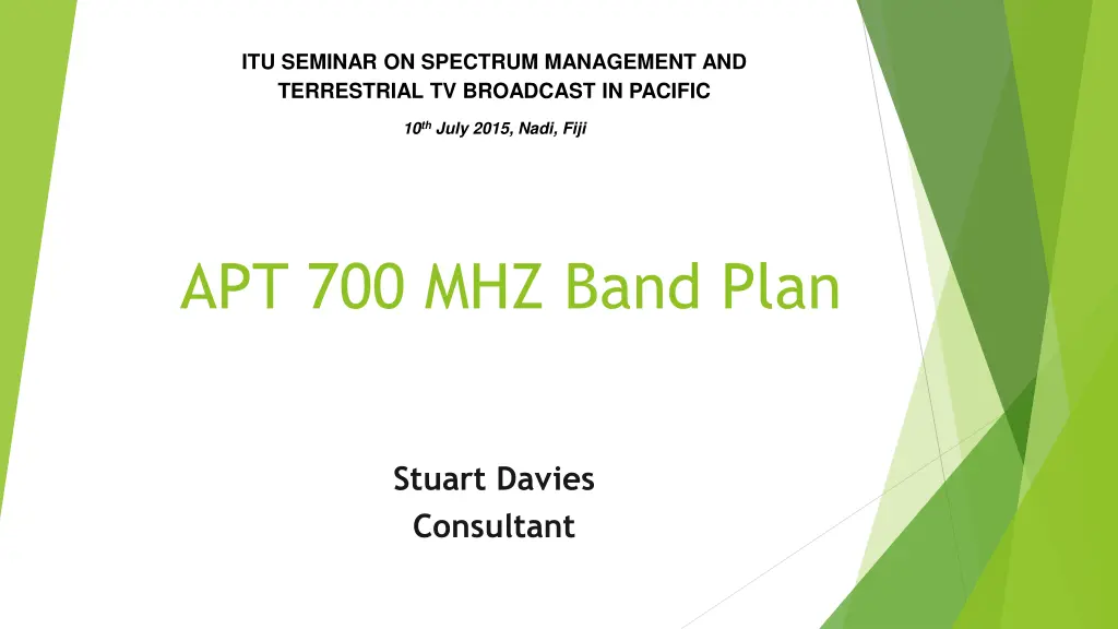 itu seminar on spectrum management