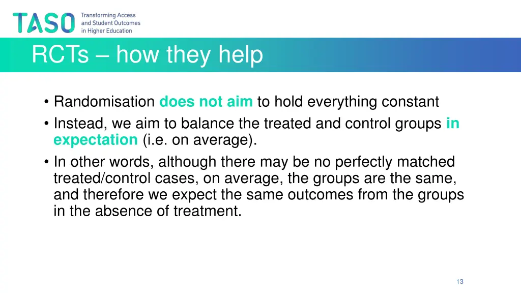 rcts how they help