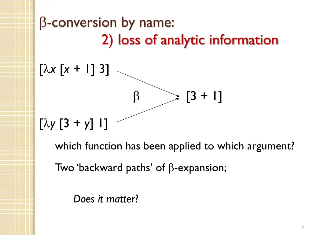 conversion by name 2 loss of analytic information