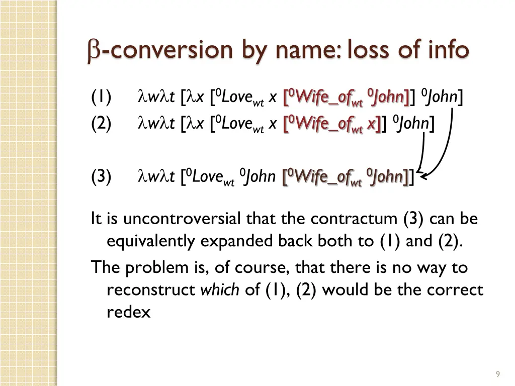 conversion by name loss of info