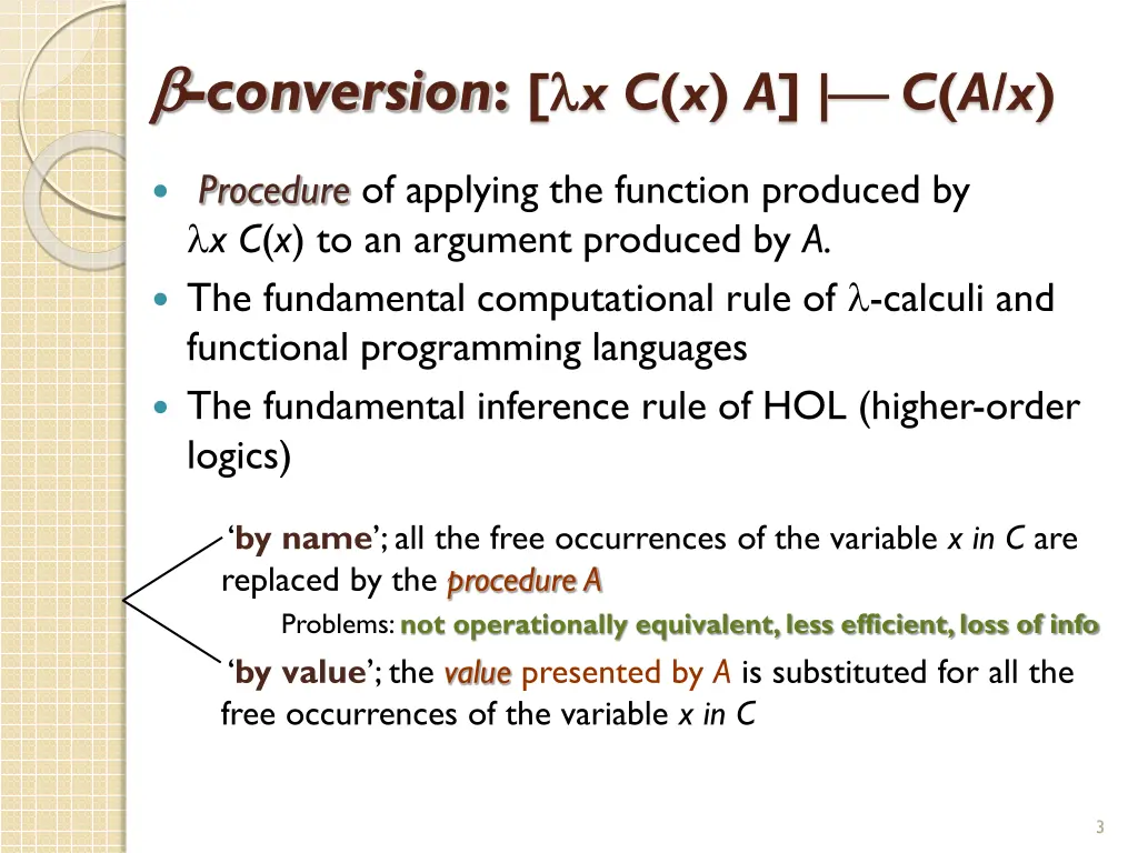 conversion x c x a