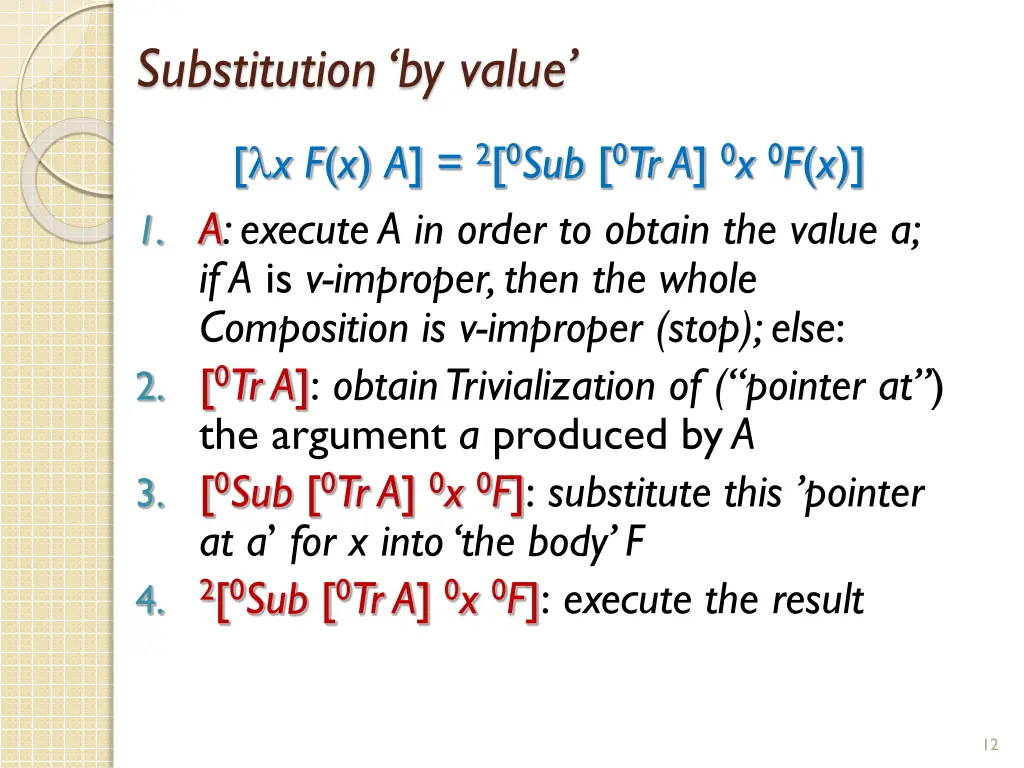 substitution by value