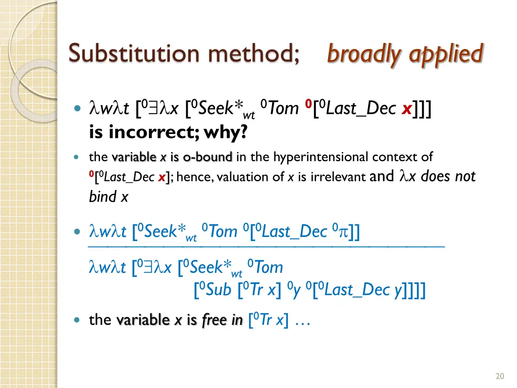substitution method broadly applied 2