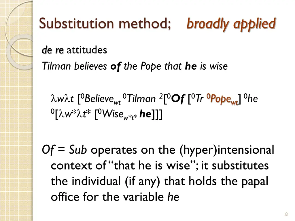 substitution method broadly applied
