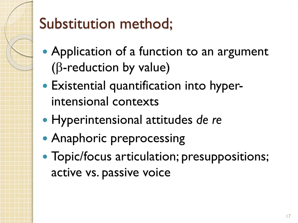 substitution method