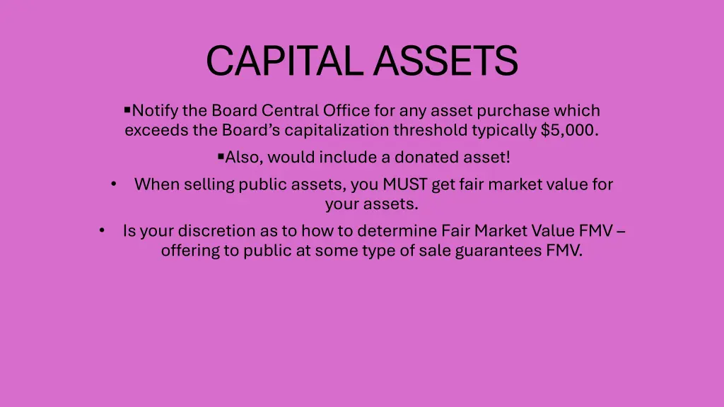 capital assets