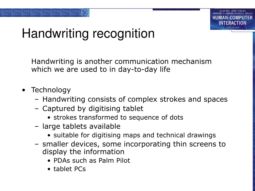 handwriting recognition