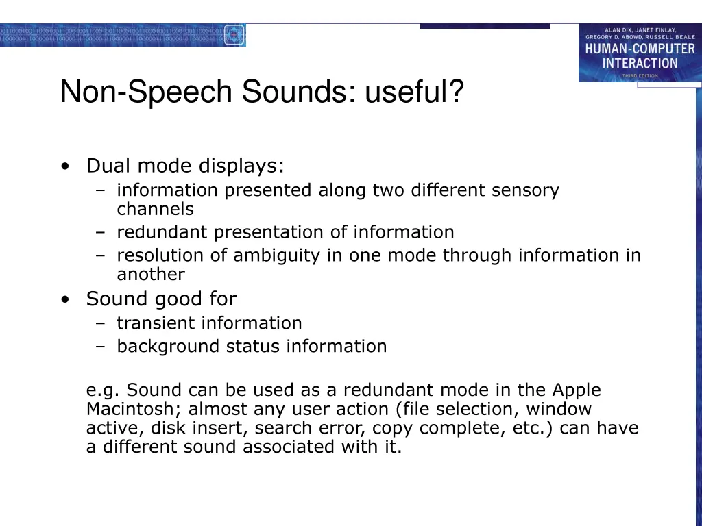 non speech sounds useful