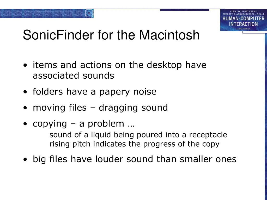 sonicfinder for the macintosh