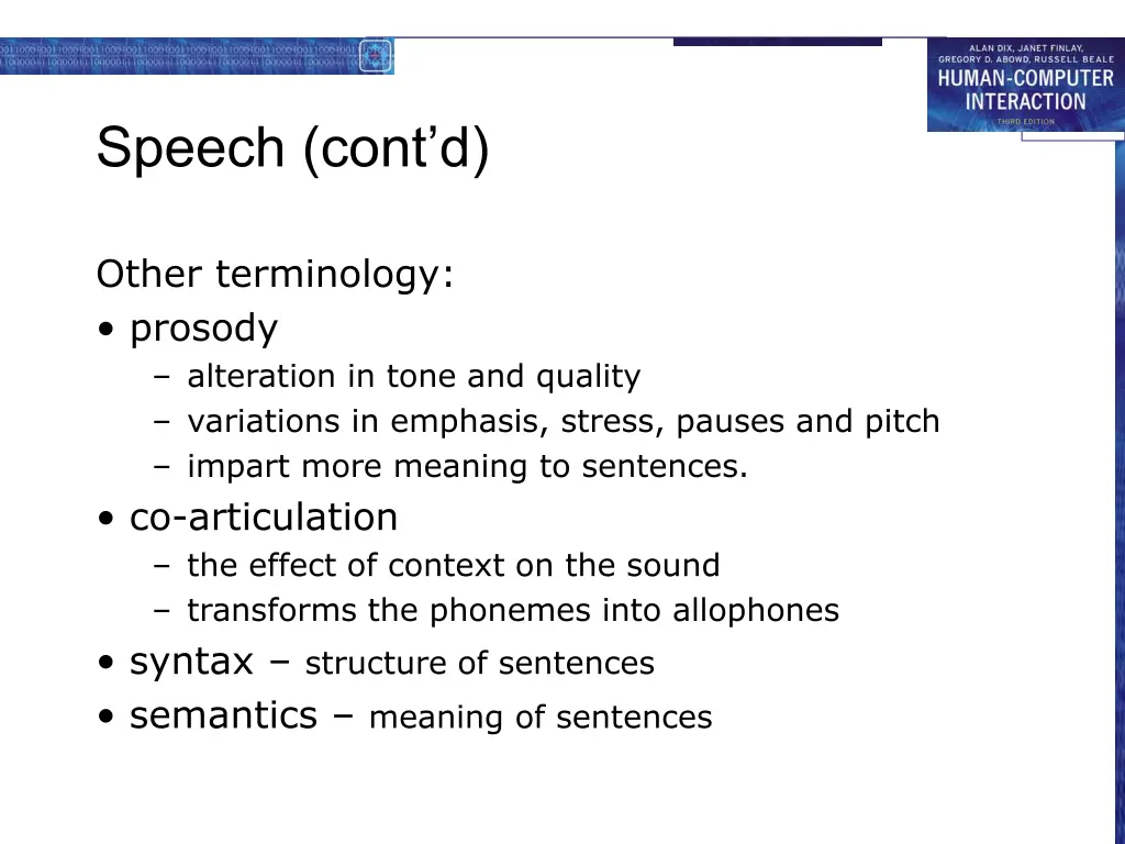 speech cont d
