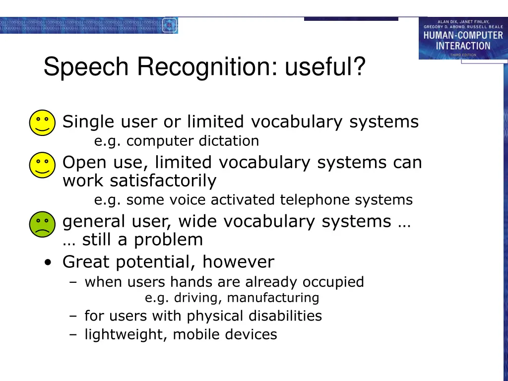 speech recognition useful