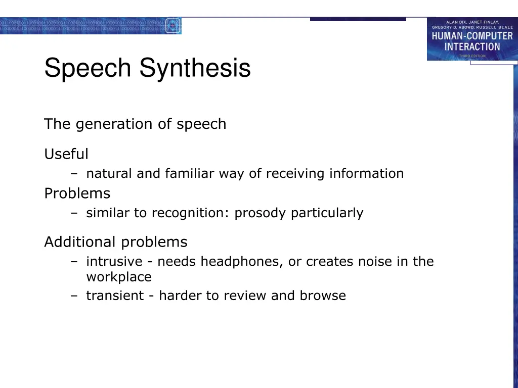 speech synthesis